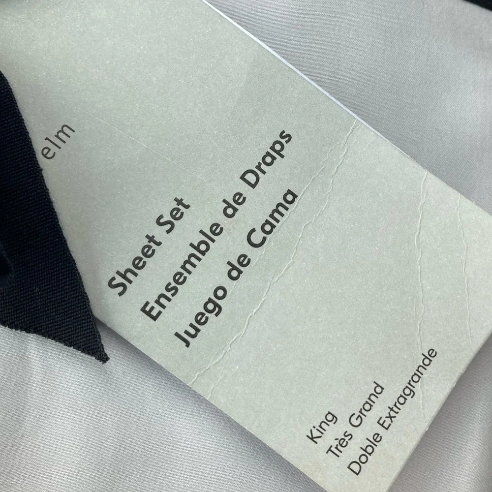 New West Elm Silky TENCEL King Sheet Set in Frost Gray